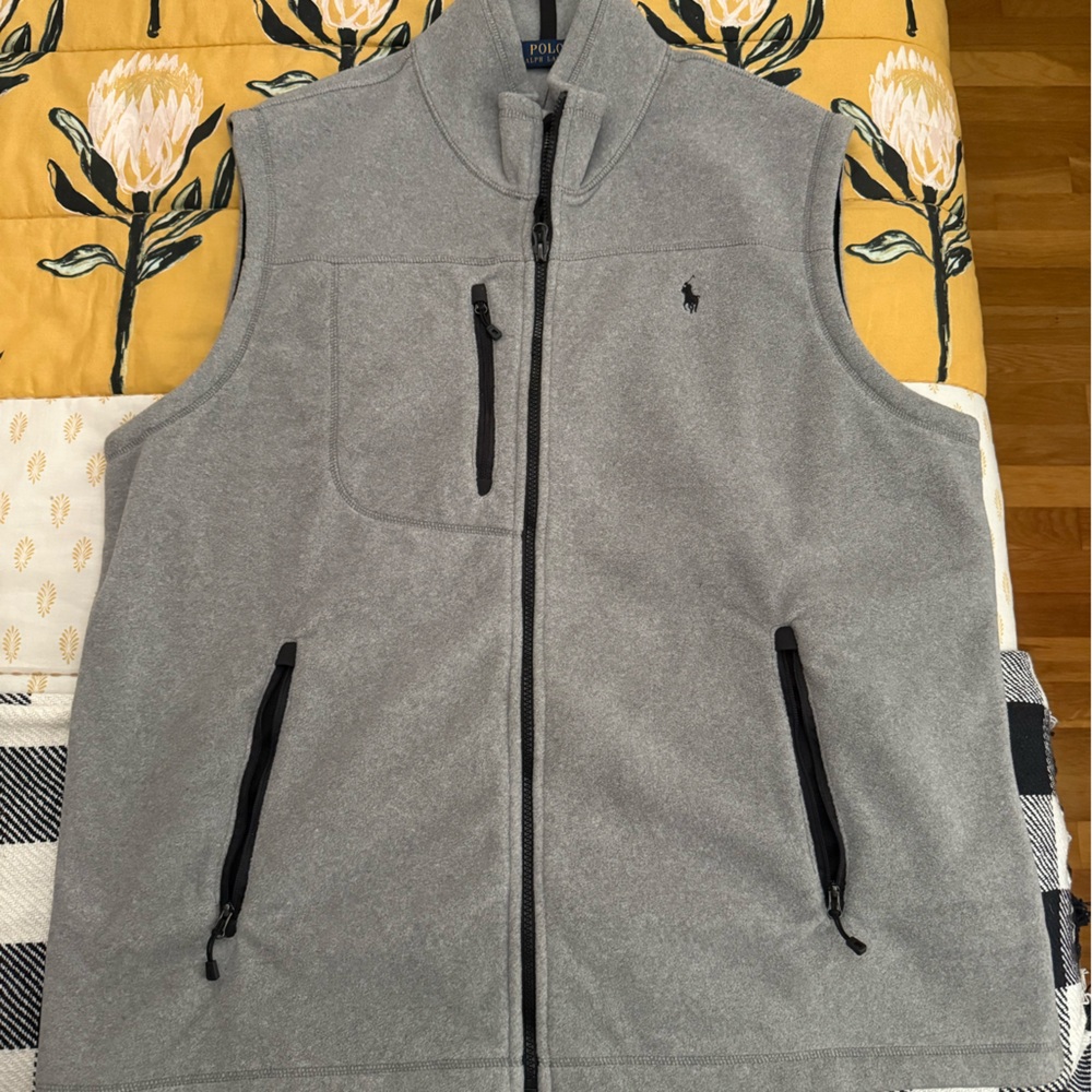Polo by Ralph Lauren Light Gray Vest with Black Accents